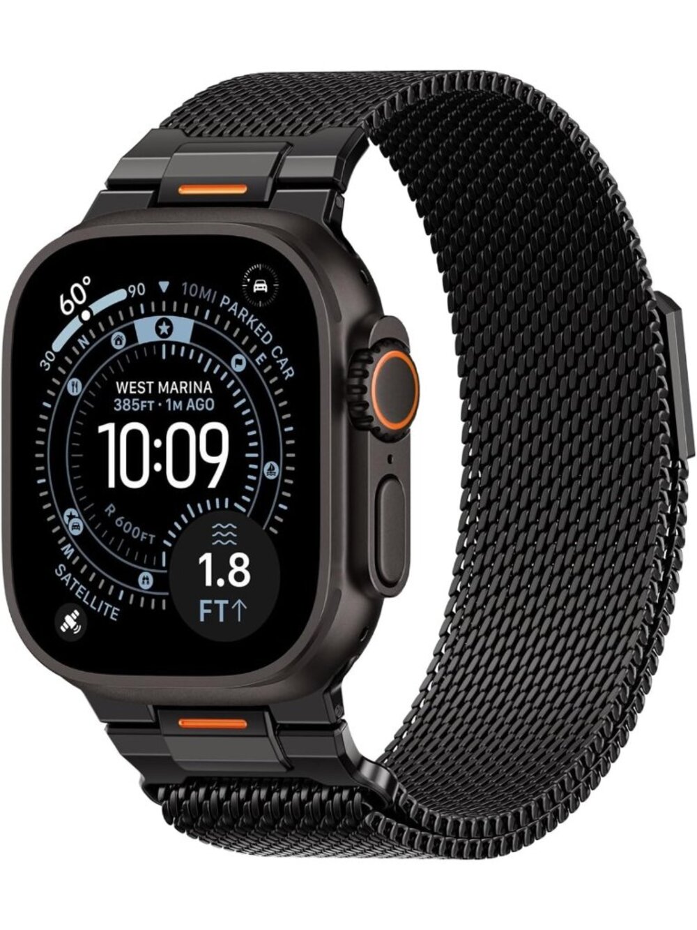 Stylish Milanese Loop Band for Apple Watch Ultra 49mm 46mm 45/44mm - Men's